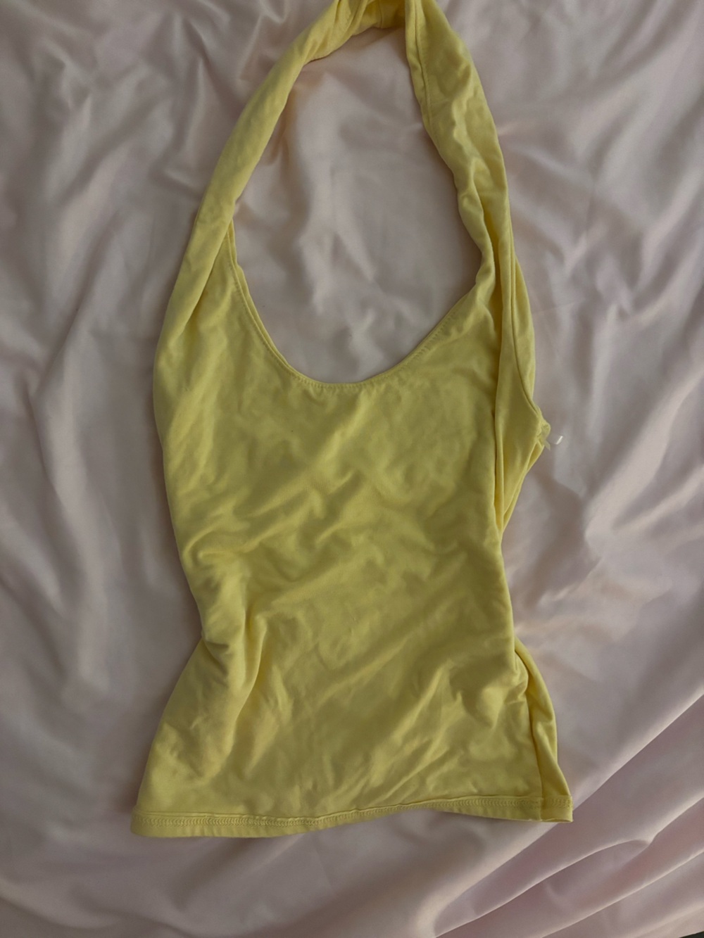 DUBE Yellow Halter Tank Top